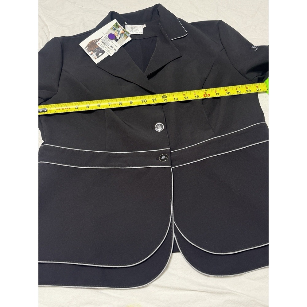Cavalliera Venice English Equestrian Competition Show Coat Jacket Black 14 XXL - Picture 7 of 12